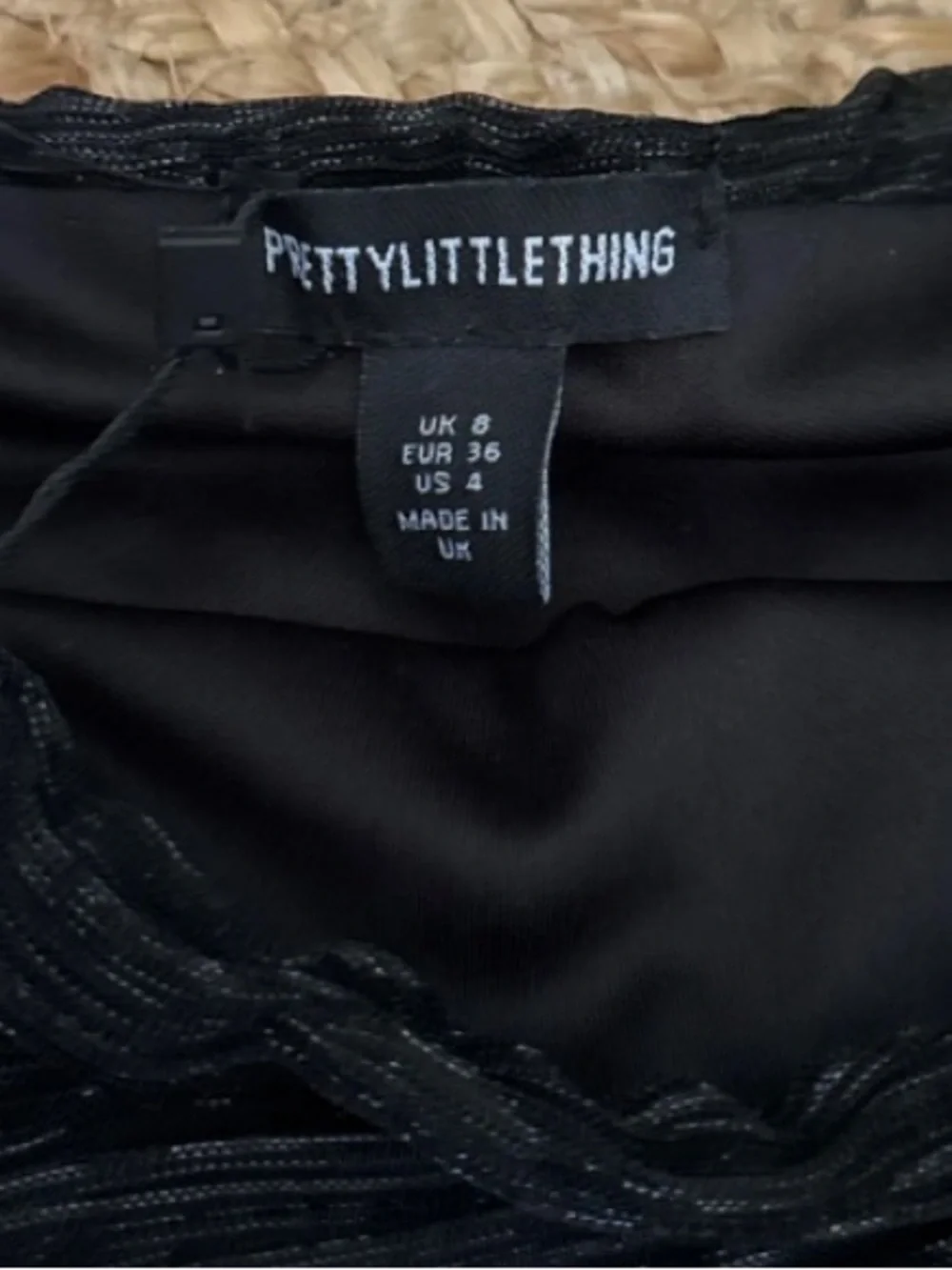 PrettyLittleThing Black Pleated Tube Mini Skirt